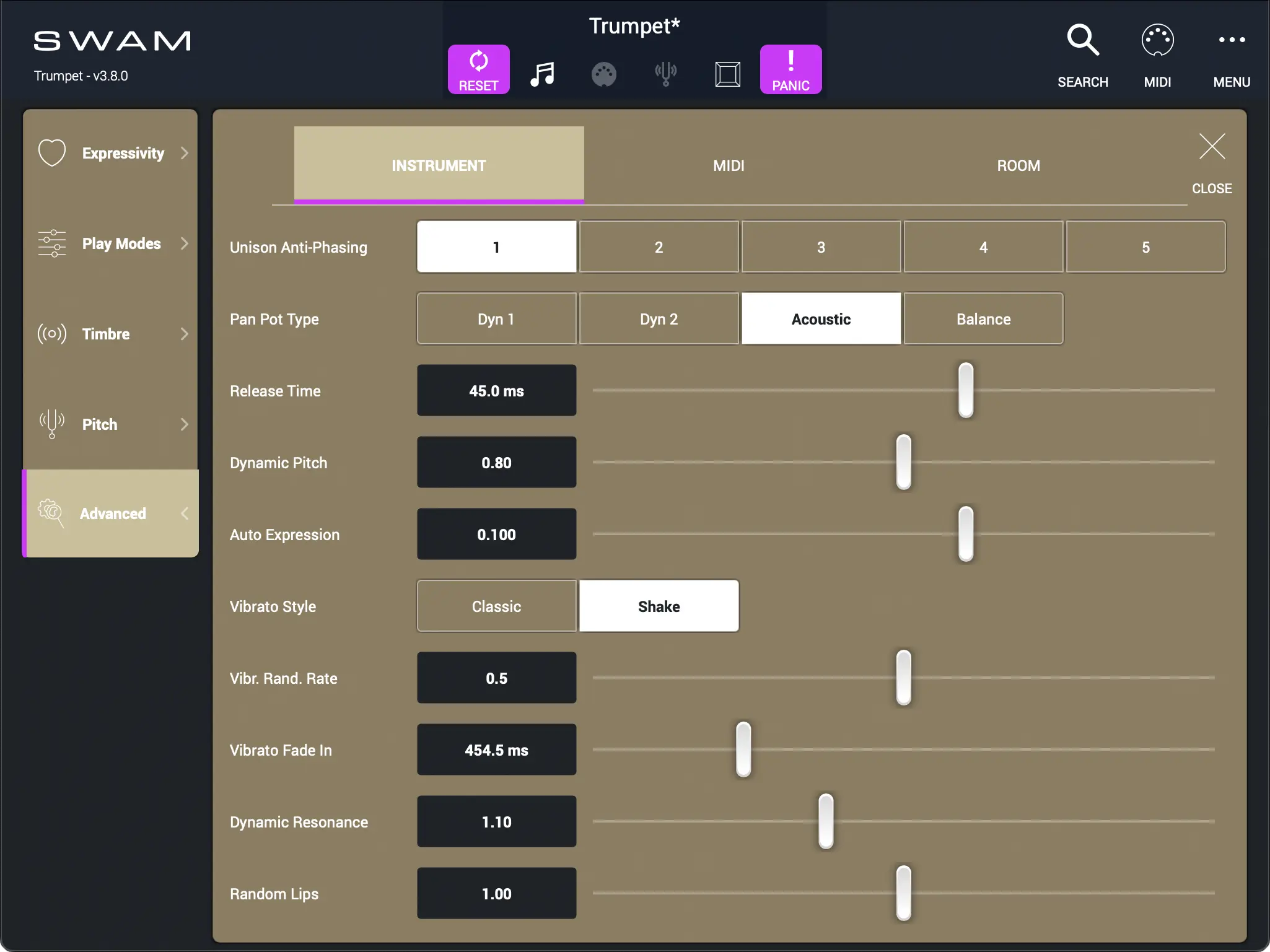Advanced - Instruments